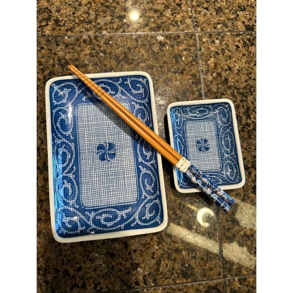 Japanese porcelain sushi/sashimi set - Picture 1 of 5